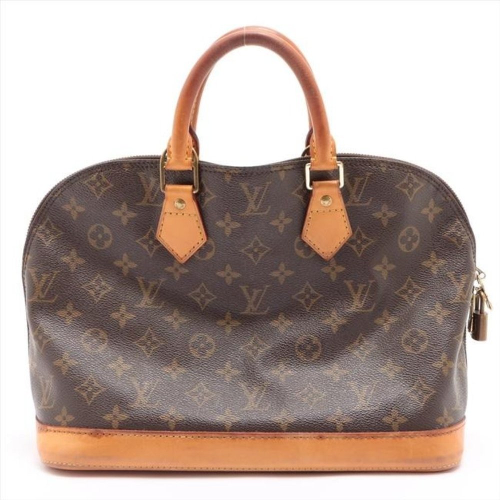 Louis Vuitton Souple Alma W Pm W Strap Brown Monogram Canvas Tote